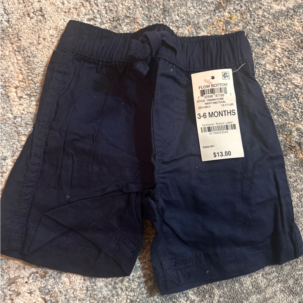 Navy Blue Baby Shorts